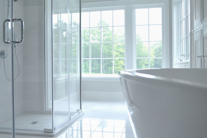 Modern Glass-Enclosed Tub